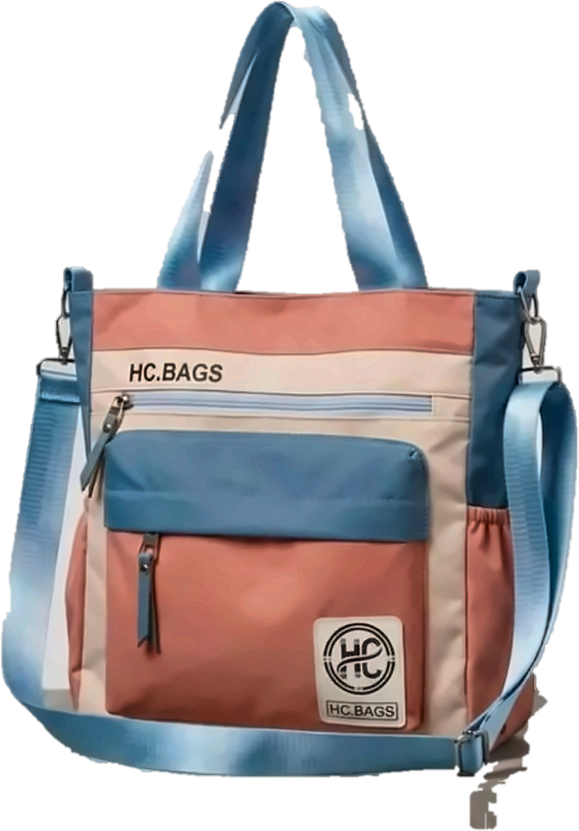 Colorblock Tote Baby-Blue