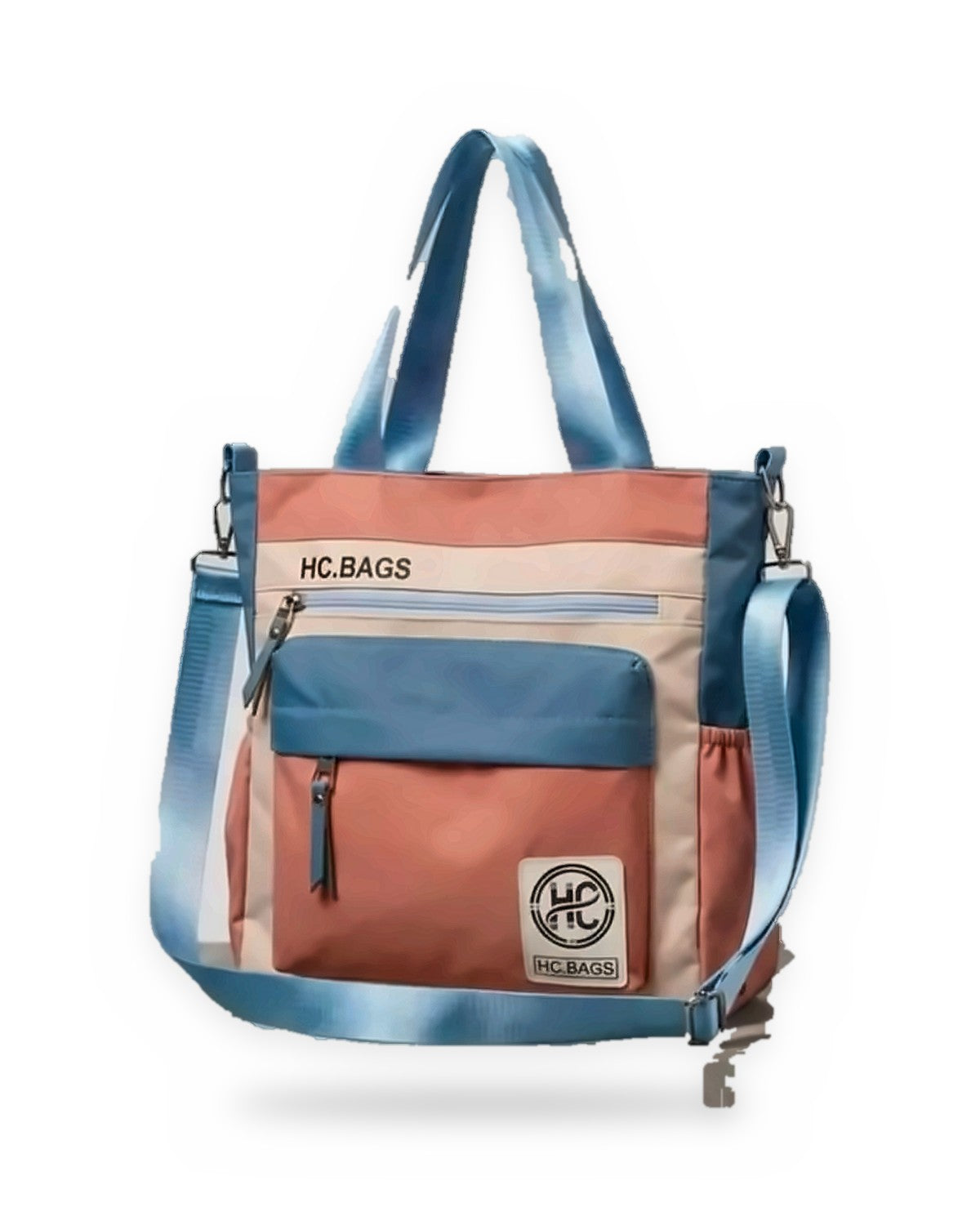 Colorblock Tote Baby-Blue