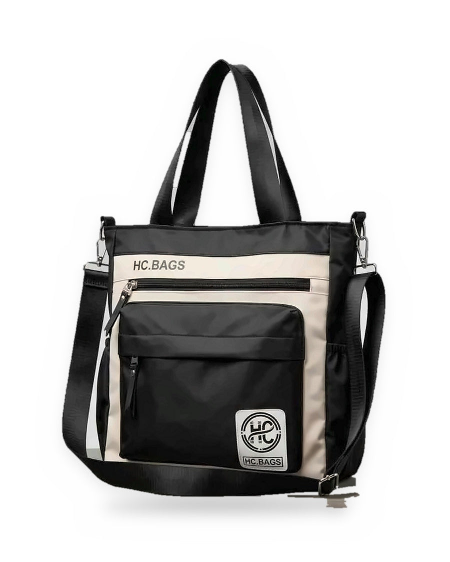 Colorblock Tote Black