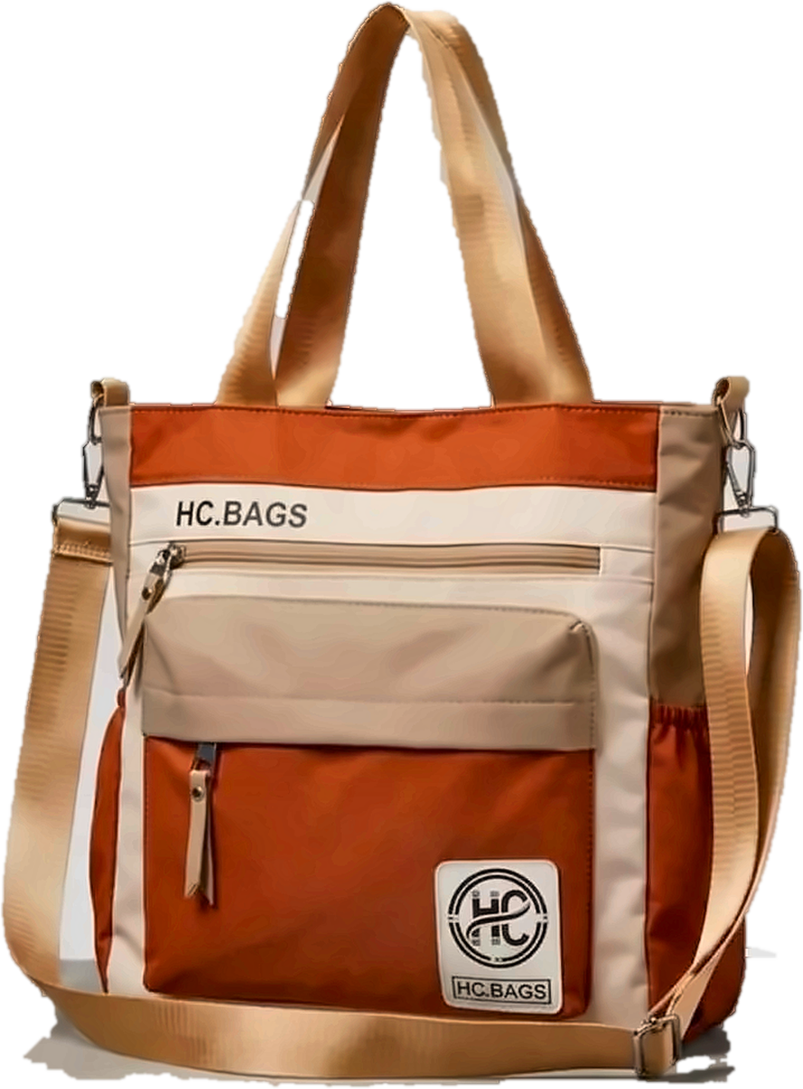 Colorblock Tote Havana