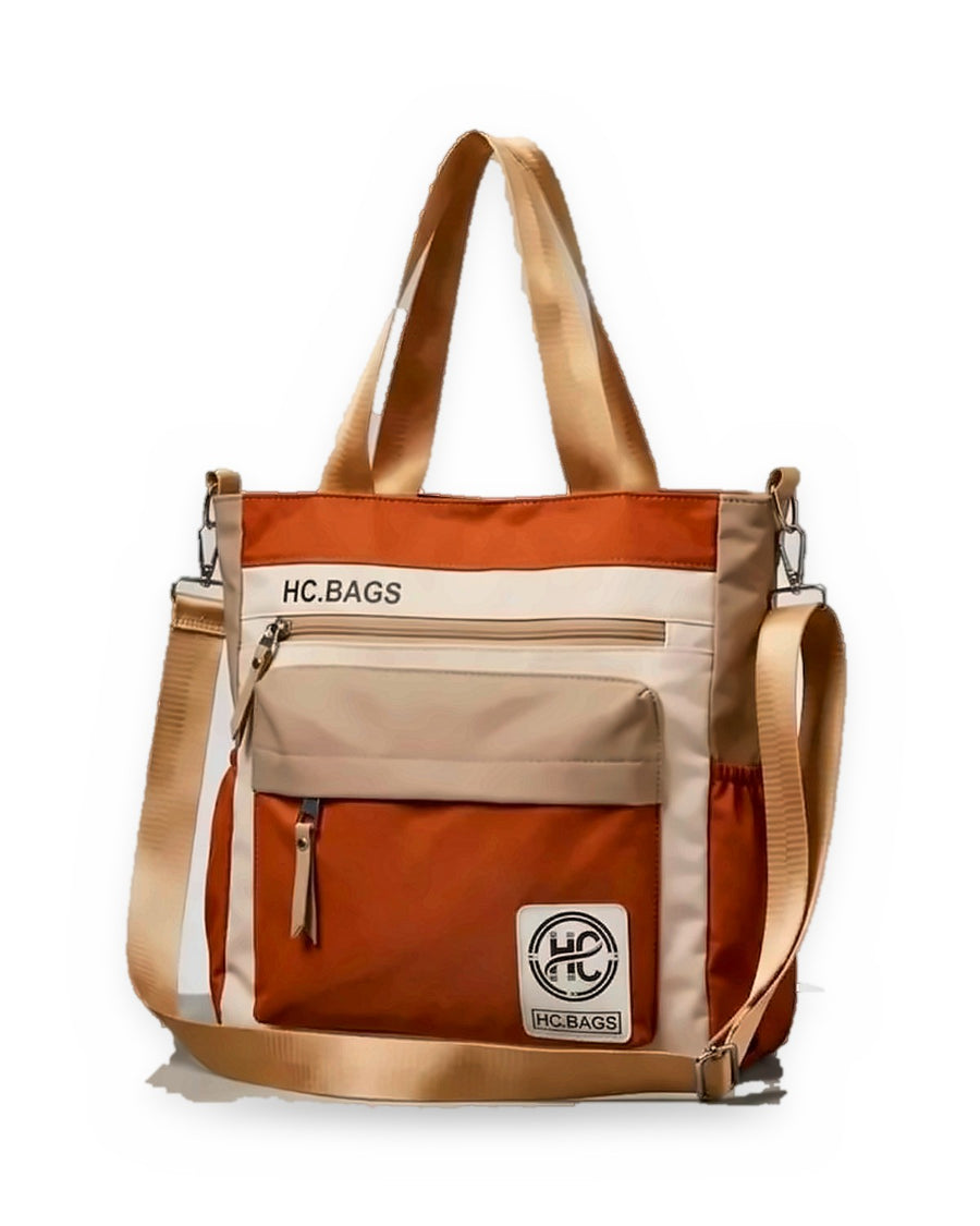 Colorblock Tote Havana