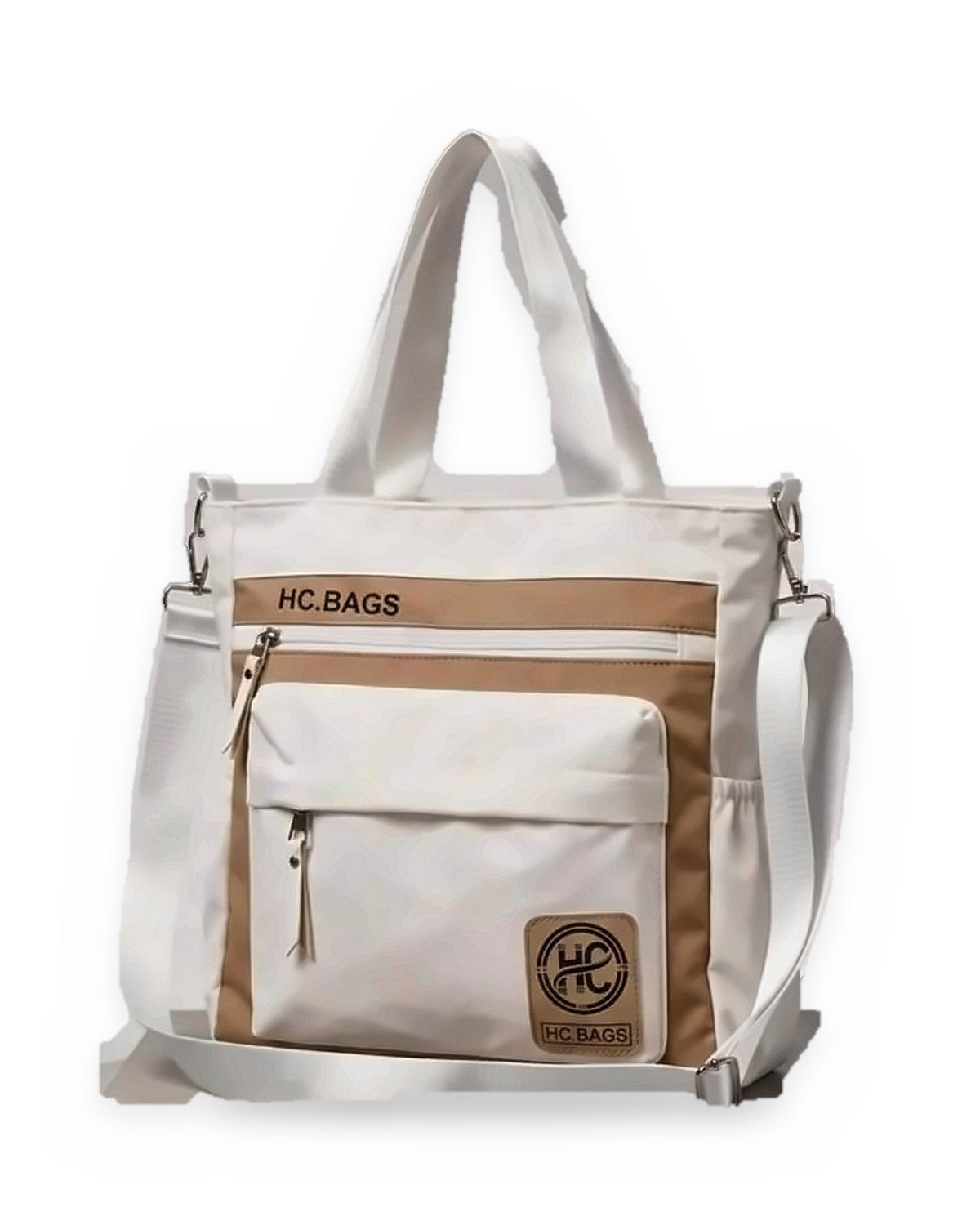 Colorblock Tote Off White