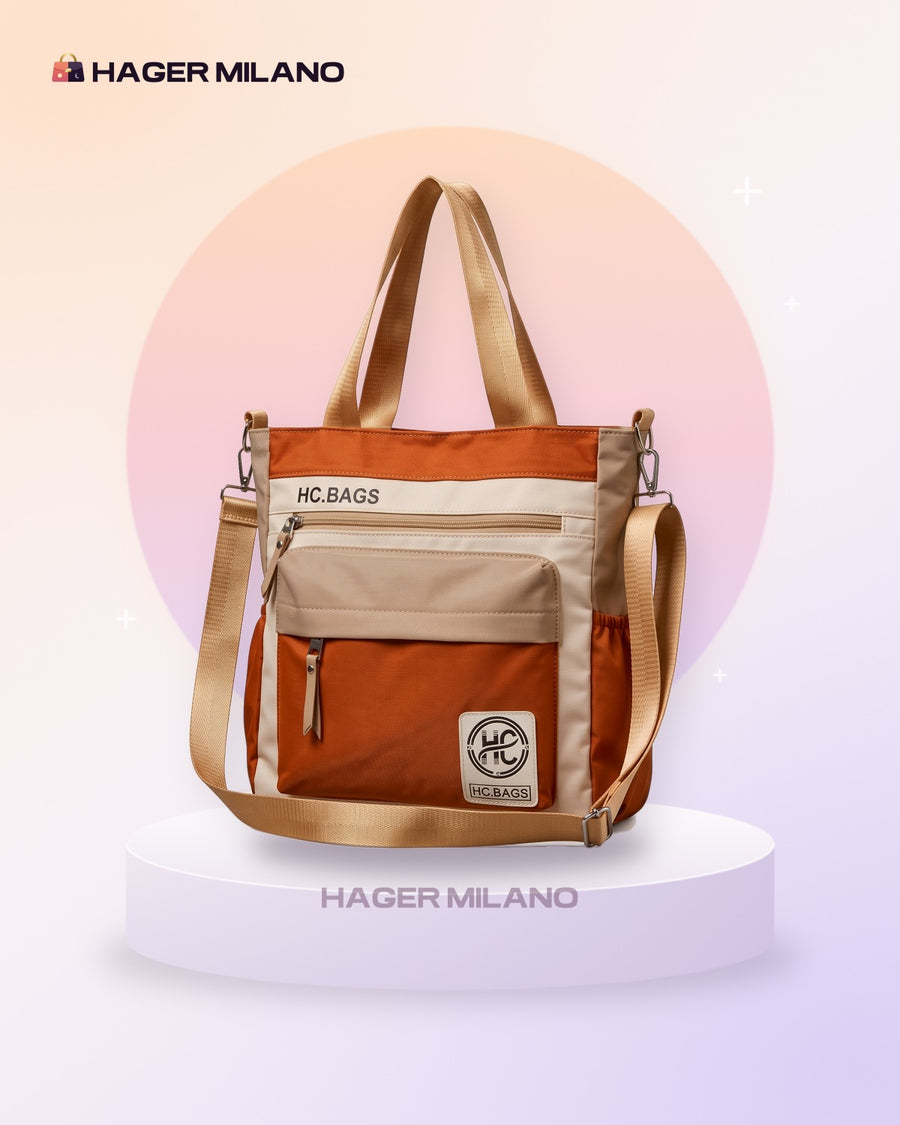Colorblock Tote Havana